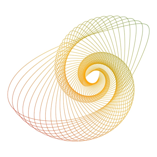 Elementos de diseño Onda de muchas líneas púrpuras anillo circular rayas onduladas verticales abstractas en blanco