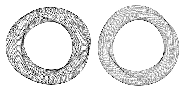 Elementos de diseño Onda de muchas líneas púrpuras anillo circular Rayas onduladas verticales abstractas sobre fondo blanco aislado Ilustración vectorial EPS 10 Ondas coloridas con líneas creadas con la herramienta Mezclar