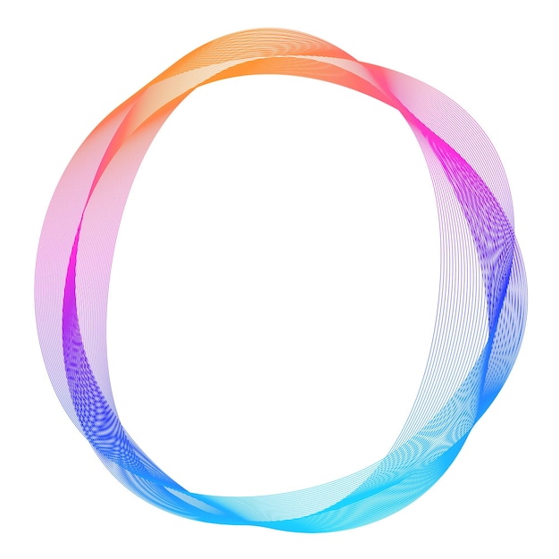 Elementos de diseño onda de muchas líneas púrpuras anillo circular rayas onduladas verticales abstractas sobre fondo blanco aislado ilustración vectorial eps 10 ondas coloridas con líneas creadas con la herramienta mezclar