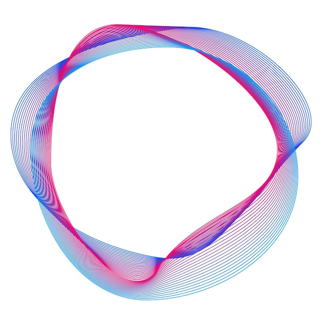 Vector elementos de diseño onda de muchas líneas púrpuras anillo circular rayas onduladas verticales abstractas sobre fondo blanco aislado ilustración vectorial eps 10 ondas coloridas con líneas creadas con la herramienta mezclar