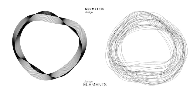 Elementos de diseño Onda de muchas líneas púrpuras anillo circular Rayas onduladas verticales abstractas sobre fondo blanco aislado Ilustración vectorial EPS 10 Ondas coloridas con líneas creadas con la herramienta Mezclar