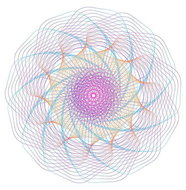 Vector elementos de diseño onda de muchas líneas púrpuras anillo circular rayas onduladas verticales abstractas sobre fondo blanco aislado ilustración vectorial eps 10 ondas coloridas con líneas creadas con la herramienta mezclar