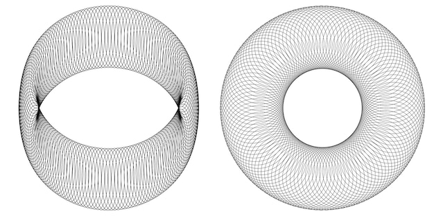 Elementos de diseño onda de muchas líneas púrpuras anillo circular rayas onduladas verticales abstractas sobre fondo blanco aislado ilustración vectorial eps 10 ondas coloridas con líneas creadas con la herramienta mezclar