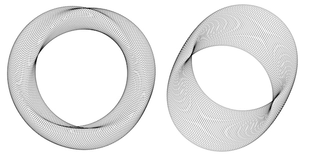 Elementos de diseño Onda de muchas líneas púrpuras anillo circular Rayas onduladas verticales abstractas sobre fondo blanco aislado Ilustración vectorial EPS 10 Ondas coloridas con líneas creadas con la herramienta Mezclar