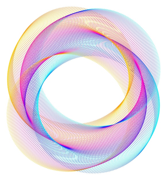 Vector elementos de diseño onda de muchas líneas púrpuras anillo circular rayas onduladas verticales abstractas sobre fondo blanco aislado ilustración vectorial eps 10 ondas coloridas con líneas creadas con la herramienta mezclar