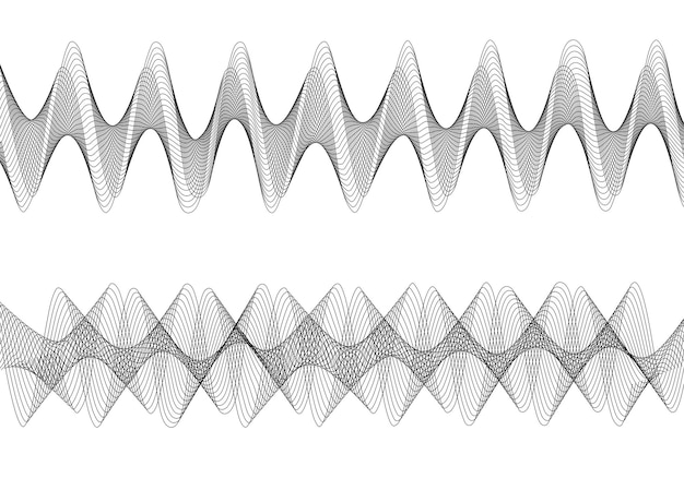 Elementos de diseño onda de muchas líneas rayas onduladas verticales abstractas en fondo blanco aisladas arte de líneas creativas ilustración vectorial EPS 10 ondas coloridas con líneas creadas usando la herramienta de mezcla