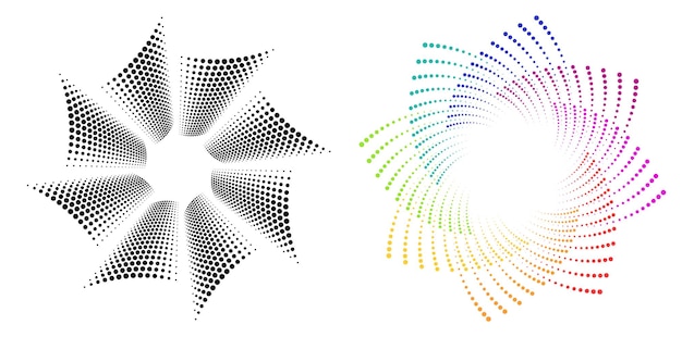 Elementos de diseño Ondas de muchas líneas anillo de círculo rayas onduladas verticales abstractas en fondo blanco aisladas Ilustración vectorial EPS 10 Ondas coloridas con líneas creadas usando Blend Too