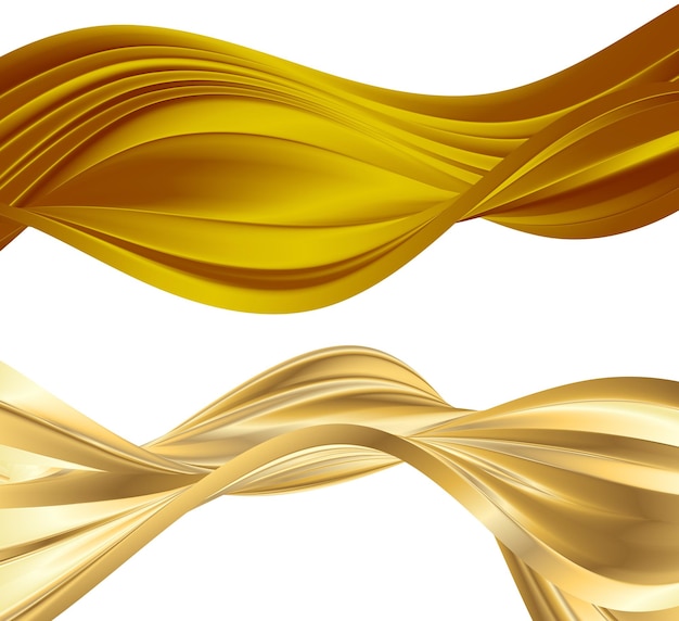 Elementos de diseño de ondas de muchas líneas brillantes rayas onduladas abstractas en fondo blanco aisladas arte de líneas creativas ilustración vectorial EPS 10 estilo art deco para invitación de boda plantilla de lujo