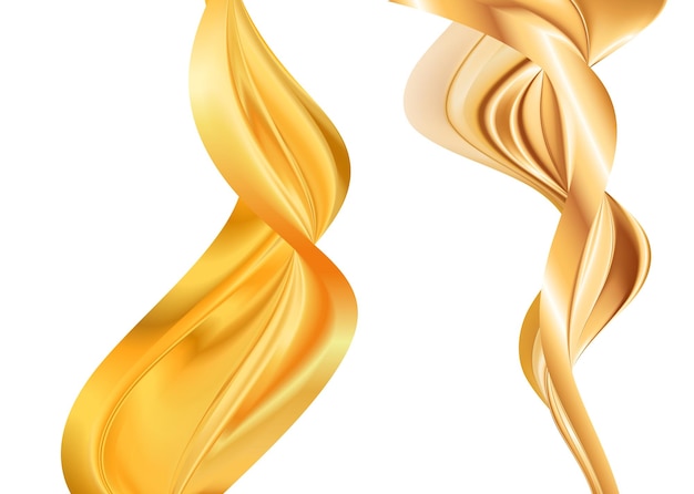 Elementos de diseño Ondas de muchas líneas brillantes Rayas onduladas abstractas sobre fondo blanco