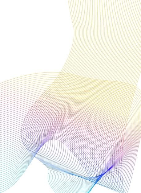 Elementos de diseño Ondas de muchas líneas púrpuras anillo de círculo rayas onduladas verticales abstractas en fondo blanco aisladas Ilustración vectorial EPS 10 Ondas coloridas con líneas creadas usando la herramienta de mezcla