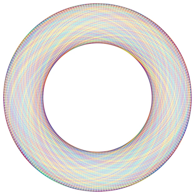 Elementos de diseño Ondas de muchas líneas púrpuras anillo de círculo rayas onduladas verticales abstractas en fondo blanco aisladas Ilustración vectorial EPS 10 Ondas coloridas con líneas creadas usando la herramienta de mezcla