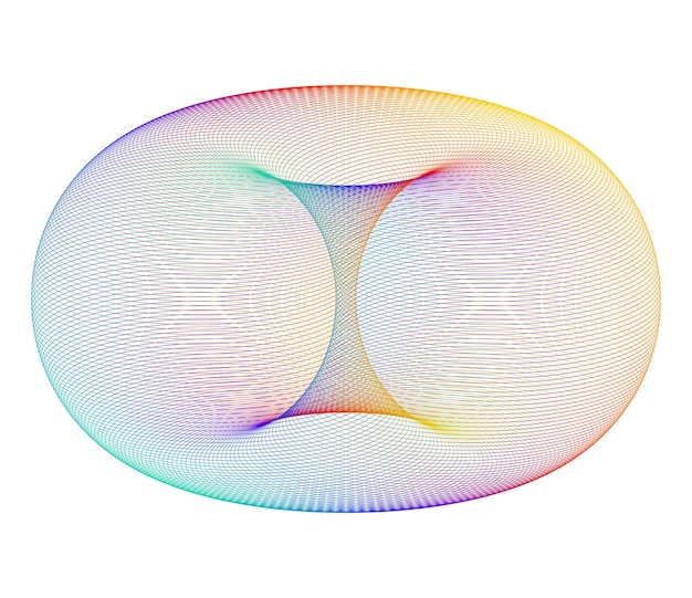 Elementos de diseño Ondas de muchas líneas púrpuras anillo de círculo rayas onduladas verticales abstractas en fondo blanco aisladas Ilustración vectorial EPS 10 Ondas coloridas con líneas creadas usando la herramienta de mezcla