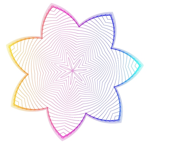 Elementos de diseño Ondas de muchas líneas púrpuras anillo de círculo rayas onduladas verticales abstractas en fondo blanco aisladas Ilustración vectorial EPS 10 Ondas coloridas con líneas creadas usando la herramienta de mezcla