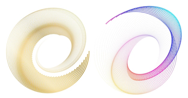 Elementos de diseño Ondas de muchas líneas púrpuras anillo de círculo rayas onduladas verticales abstractas en fondo blanco aisladas Ilustración vectorial EPS 10 Ondas coloridas con líneas creadas usando la herramienta de mezcla