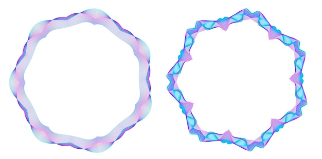 Elementos de diseño Ondas de muchas líneas púrpuras anillo de círculo rayas onduladas verticales abstractas en fondo blanco aisladas Ilustración vectorial EPS 10 Ondas coloridas con líneas creadas usando la herramienta de mezcla