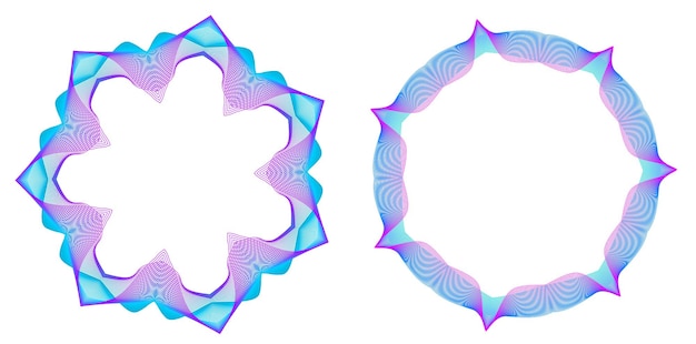 Elementos de diseño Ondas de muchas líneas púrpuras anillo de círculo rayas onduladas verticales abstractas en fondo blanco aisladas Ilustración vectorial EPS 10 Ondas coloridas con líneas creadas usando la herramienta de mezcla
