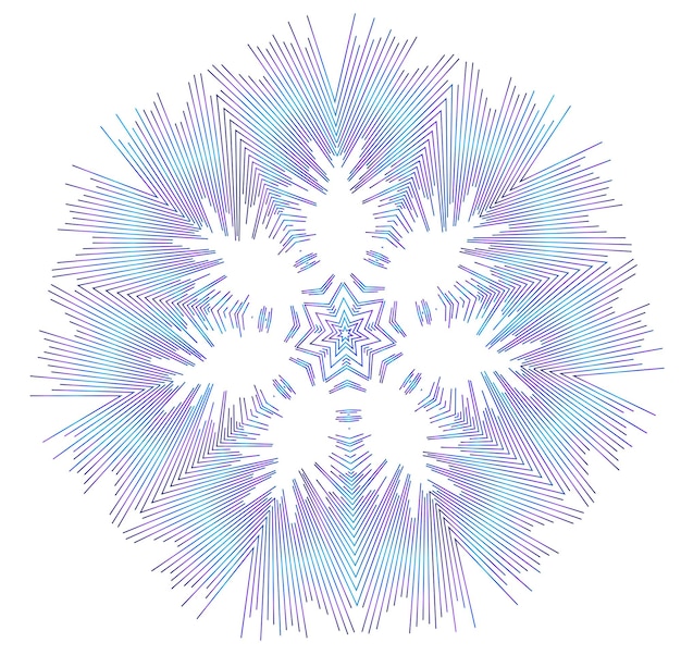 Elementos de diseño Ondas de muchas líneas púrpuras anillo de círculo rayas onduladas verticales abstractas en fondo blanco aisladas Ilustración vectorial EPS 10 Ondas coloridas con líneas creadas usando la herramienta de mezcla
