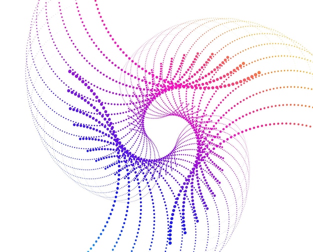 Elementos de diseño Ondas de muchas líneas púrpuras anillo de círculo rayas onduladas verticales abstractas en fondo blanco aisladas Ilustración vectorial EPS 10 Ondas coloridas con líneas creadas usando la herramienta de mezcla