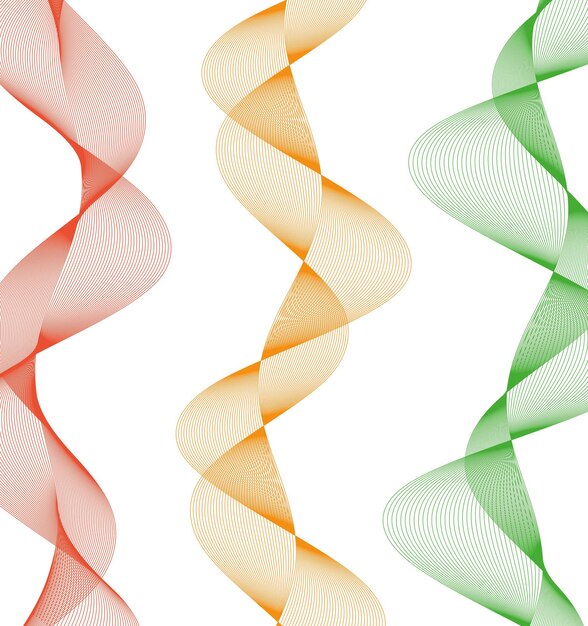 Elementos de diseño Ondas de muchas líneas púrpuras anillo de círculo rayas onduladas verticales abstractas en fondo blanco aisladas Ilustración vectorial EPS 10 Ondas coloridas con líneas creadas usando la herramienta de mezcla