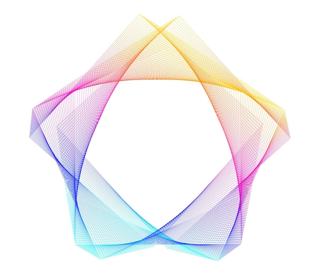 Elementos de diseño Ondas de muchas líneas púrpuras anillo de círculo rayas onduladas verticales abstractas en fondo blanco aisladas Ilustración vectorial EPS 10 Ondas coloridas con líneas creadas usando la herramienta de mezcla