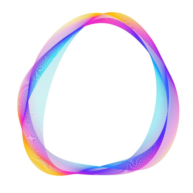 Elementos de diseño Ondas de muchas líneas púrpuras anillo de círculo rayas onduladas verticales abstractas en fondo blanco aisladas Ilustración vectorial EPS 10 Ondas coloridas con líneas creadas usando la herramienta de mezcla
