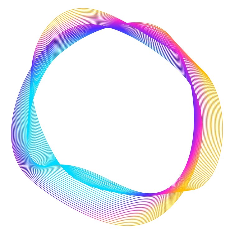 Vector elementos de diseño ondas de muchas líneas púrpuras anillo de círculo rayas onduladas verticales abstractas en fondo blanco aisladas ilustración vectorial eps 10 ondas coloridas con líneas creadas usando la herramienta de mezcla