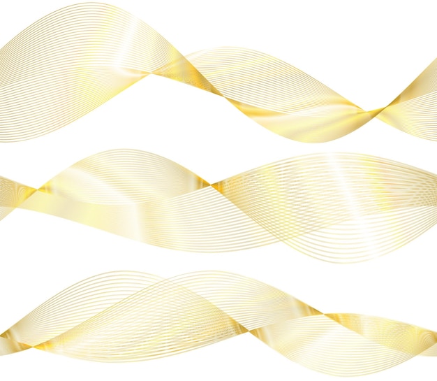 Elementos de diseño ondulados de muchas líneas brillantes rayas onduladas de brillo vertical abstracto en fondo blanco aisladas arte de líneas creativas ilustración vectorial estilo art déco EPS 10 para invitación de boda