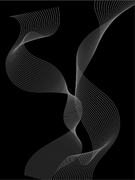 Elementos de diseño ondulados de muchas líneas brillantes rayas onduladas de brillo vertical abstracto en fondo blanco