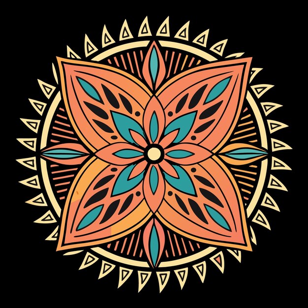 Elementos de diseño del patrón de Mandala