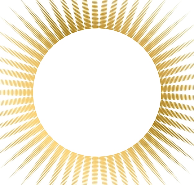 Vector elementos de diseño símbolo efecto puntos huella digital icono editable silueta corazón oro aislado sobre fondo blanco