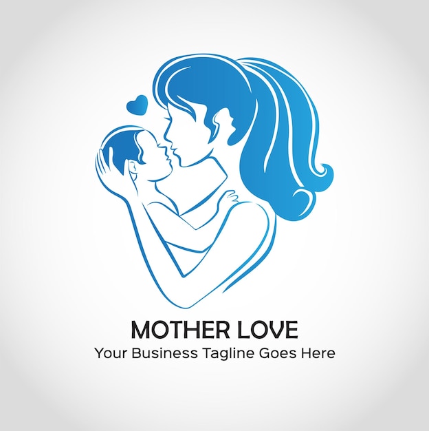 Elementos de diseño vectorial para el logotipo de su empresa, logotipo de amor de madres.