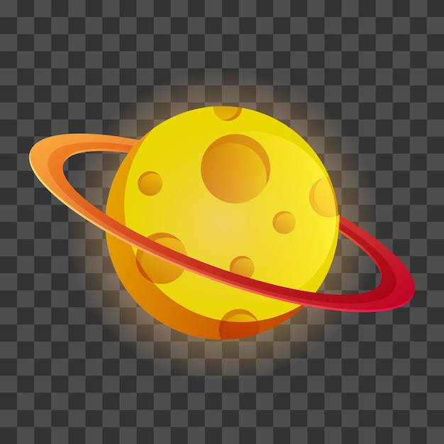 Elementos del espacio vectorial que incluyen el planeta en un fondo transparente