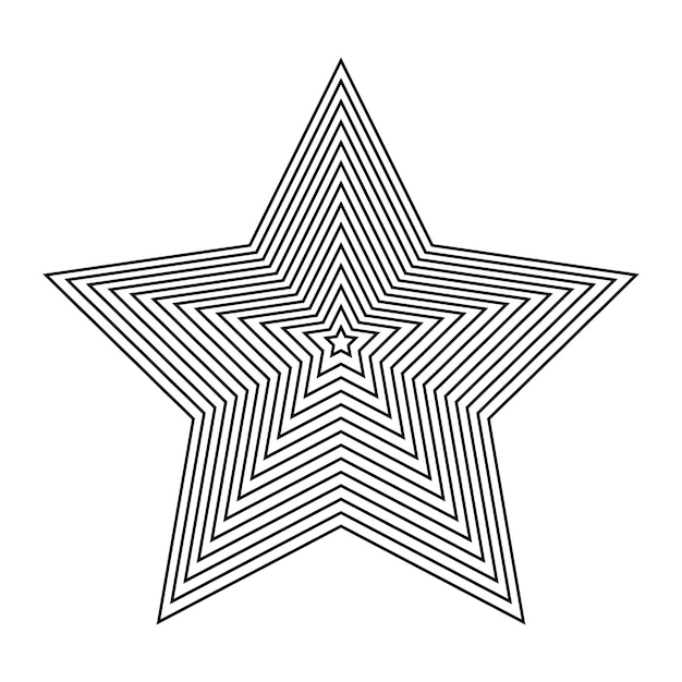 Elementos estelares concéntricos. Elemento para diseño web gráfico.