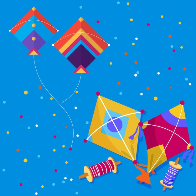 Elementos del festival de Makar Sankranti Diseño vectorial Elements del festival de Pongal Vector del festival indio