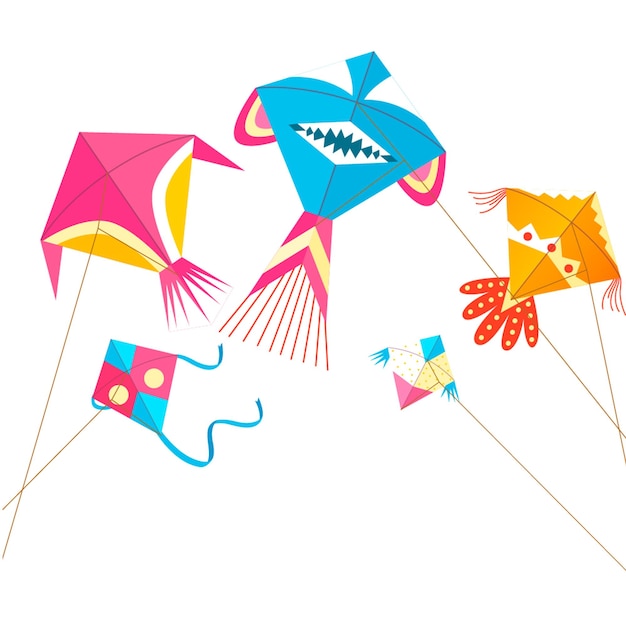 Elementos del festival de Makar Sankranti Diseño vectorial Elements del festival de Pongal Vector del festival indio