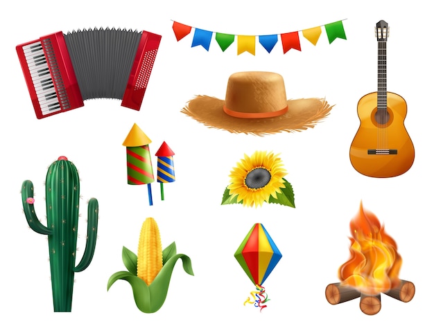 Elementos de la fiesta junina