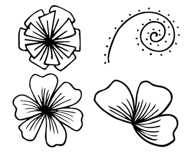 Elementos florales vectoriales