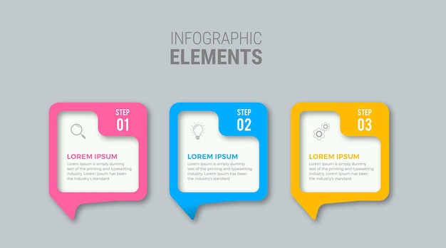 Vector elementos de flujo de diseño infográfico empresarial de gráfico de pasos