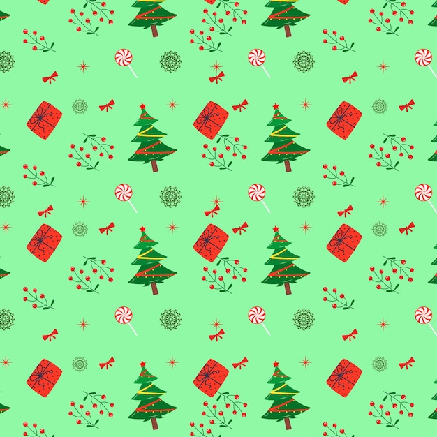 Elementos de fondo de patrón de Navidad