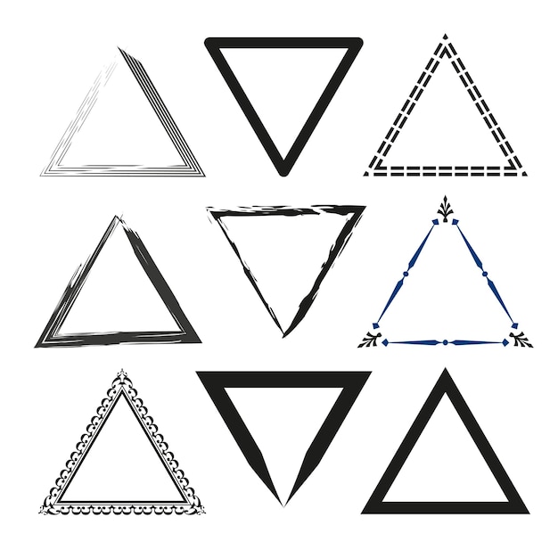 Vector elementos en forma de triángulo de tinta de pincel ilustración vectorial eps 10 imagen de archivo