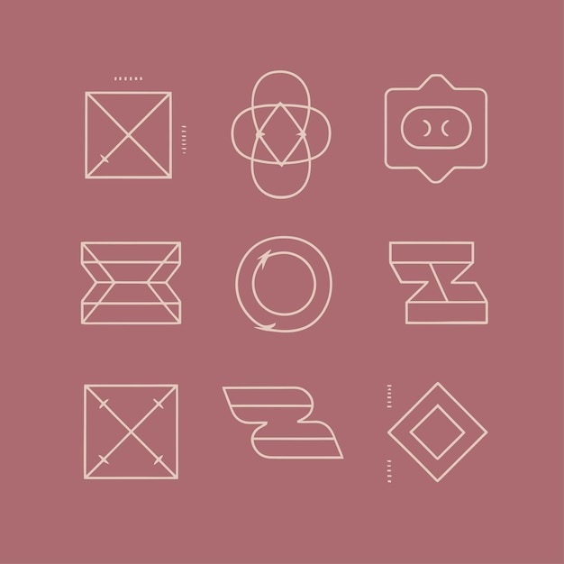 Elementos de forma Vector y diseño de logotipo