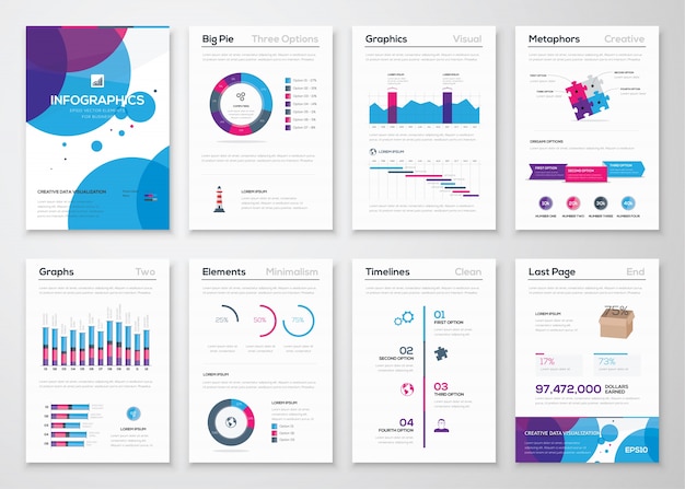 Elementos frescos del vector para los folletos del infographics y del negocio