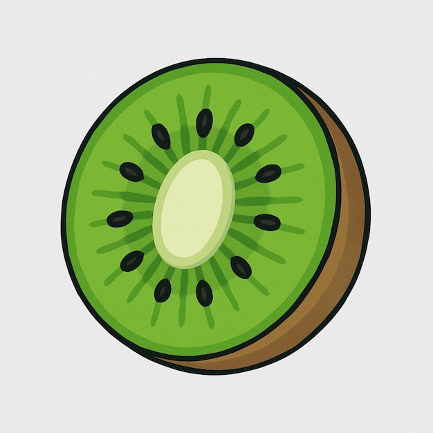 Los elementos de la fruta del icono del vector del kiwi