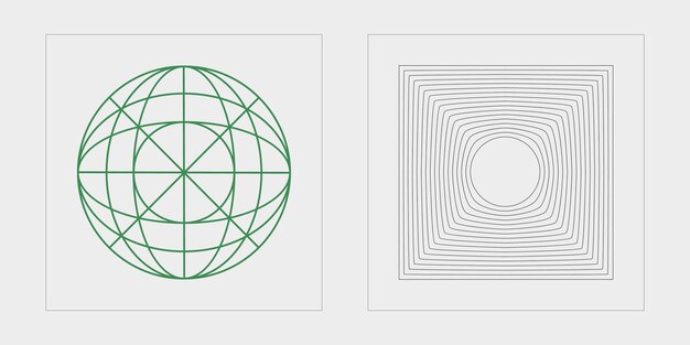 Elementos futuristas retro para el diseño Figuras posmodernas geométricas de moda Para camisetas modernas diseñadas