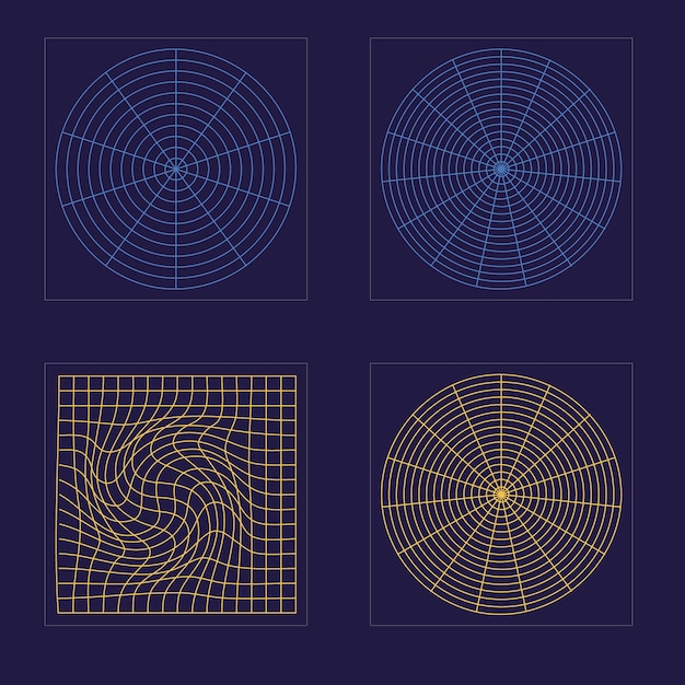 Elementos futuristas retro para el diseño Figuras posmodernas geométricas de moda Para camisetas modernas diseñadas