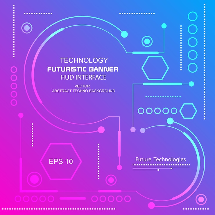 Vector elementos futuristas. tecnologías del futuro.