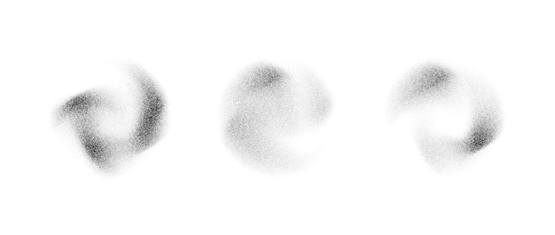 Elementos de gradiente con puntos de fluido abstracto Conjunto de manchas de textura de grano de ruido