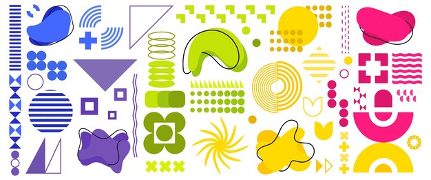 Elementos gráficos geométricos modernos abstractos Ilustración vectorial