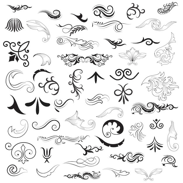 Elementos gráficos vectoriales para el diseño Elementos vectoriales Elementos giratorios Ilustración decorativa