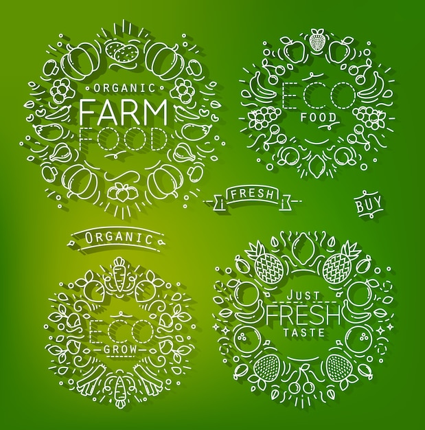 Elementos de granja verde